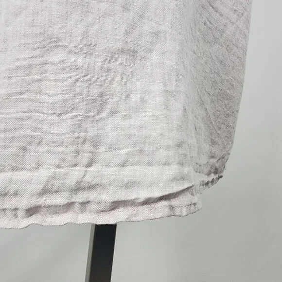 Tahari Grey Linen Sleeveless Collared Dress Dress Size 2X - Picture 5 of 9